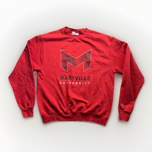 Champion Maryville University Pullover Sweatshirt Red Collegiate Logo Mens M
